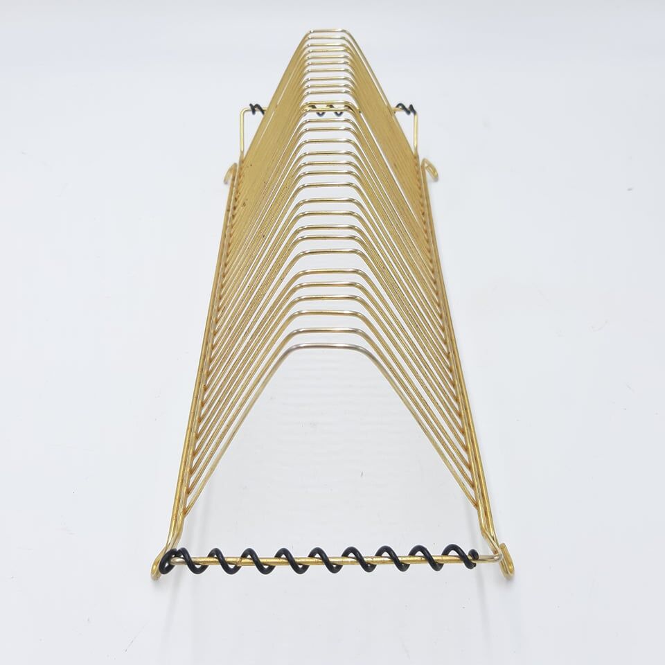 Vinyl door in gold metal