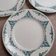 Set of 7 flat plates in ironstone Moulin des Loups FTI 22