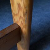 Suite of 4 1970 pine stools with wings