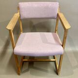 Duo of "Scandinavian Design" armchairs 1960.