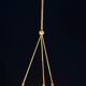 Art Deco great design brown alabaster chandelier, 1940s