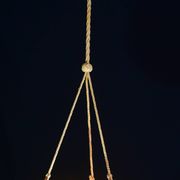 Art Deco great design brown alabaster chandelier, 1940s