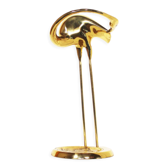 Hollywood Regency Brass 'Flamingo' umbrella stand