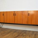 Scandinavian teak metal foot row