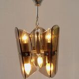 Design chandelier in smoked glass 6 lights