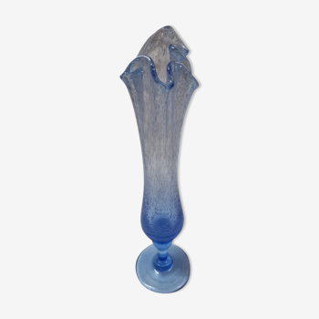 Blue blown vase from 1980