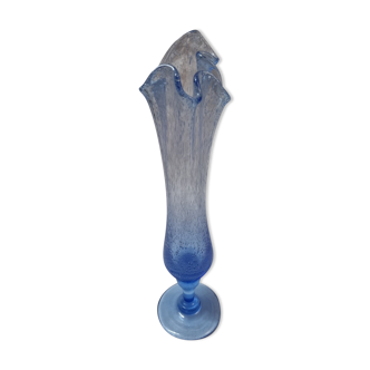 Blue blown vase from 1980