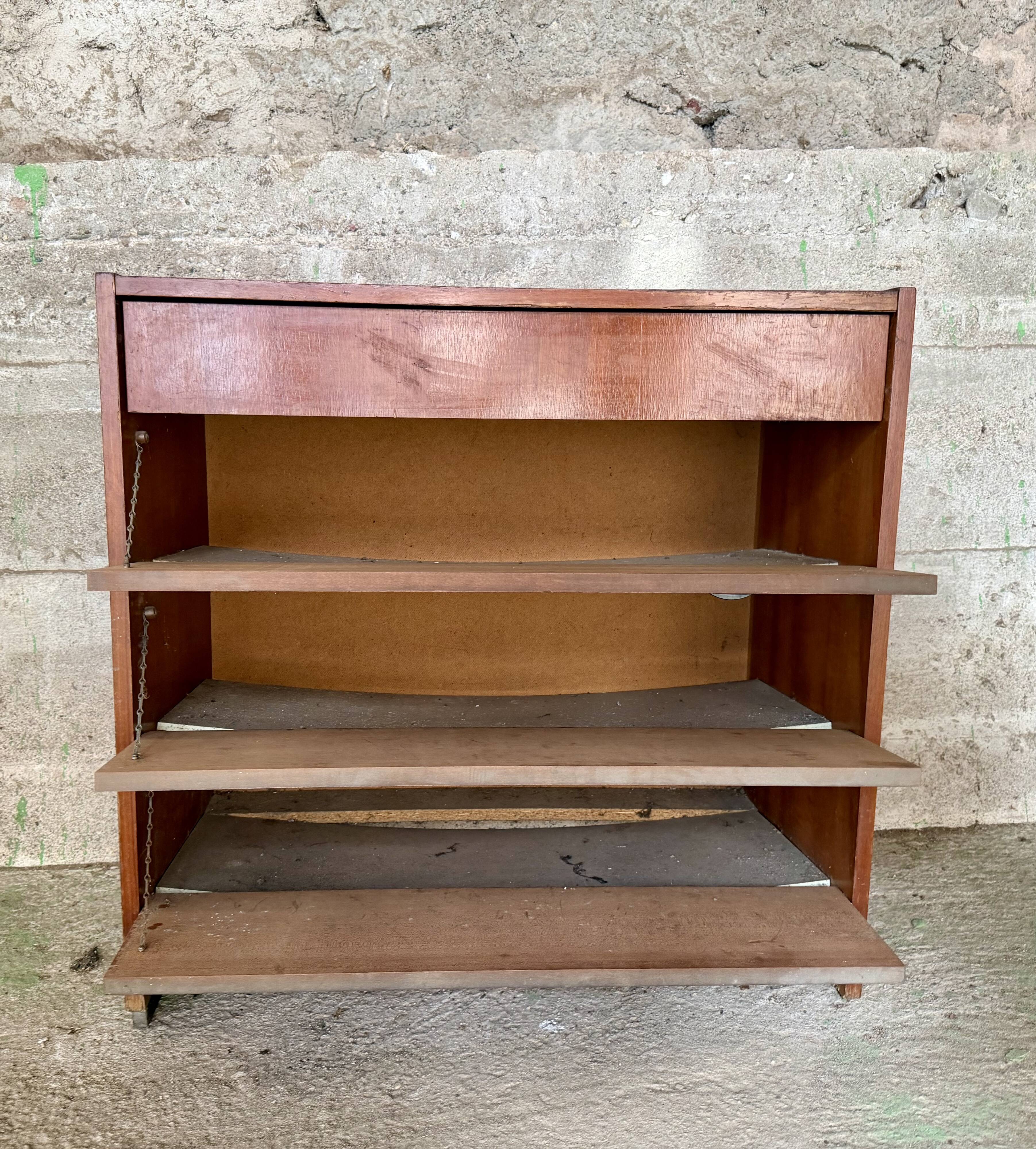 Vintage teak shoe cabinet – 1960s