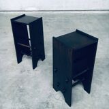 Arts and Crafts Handmade Bar Stools, France, 1920s, Set of 2