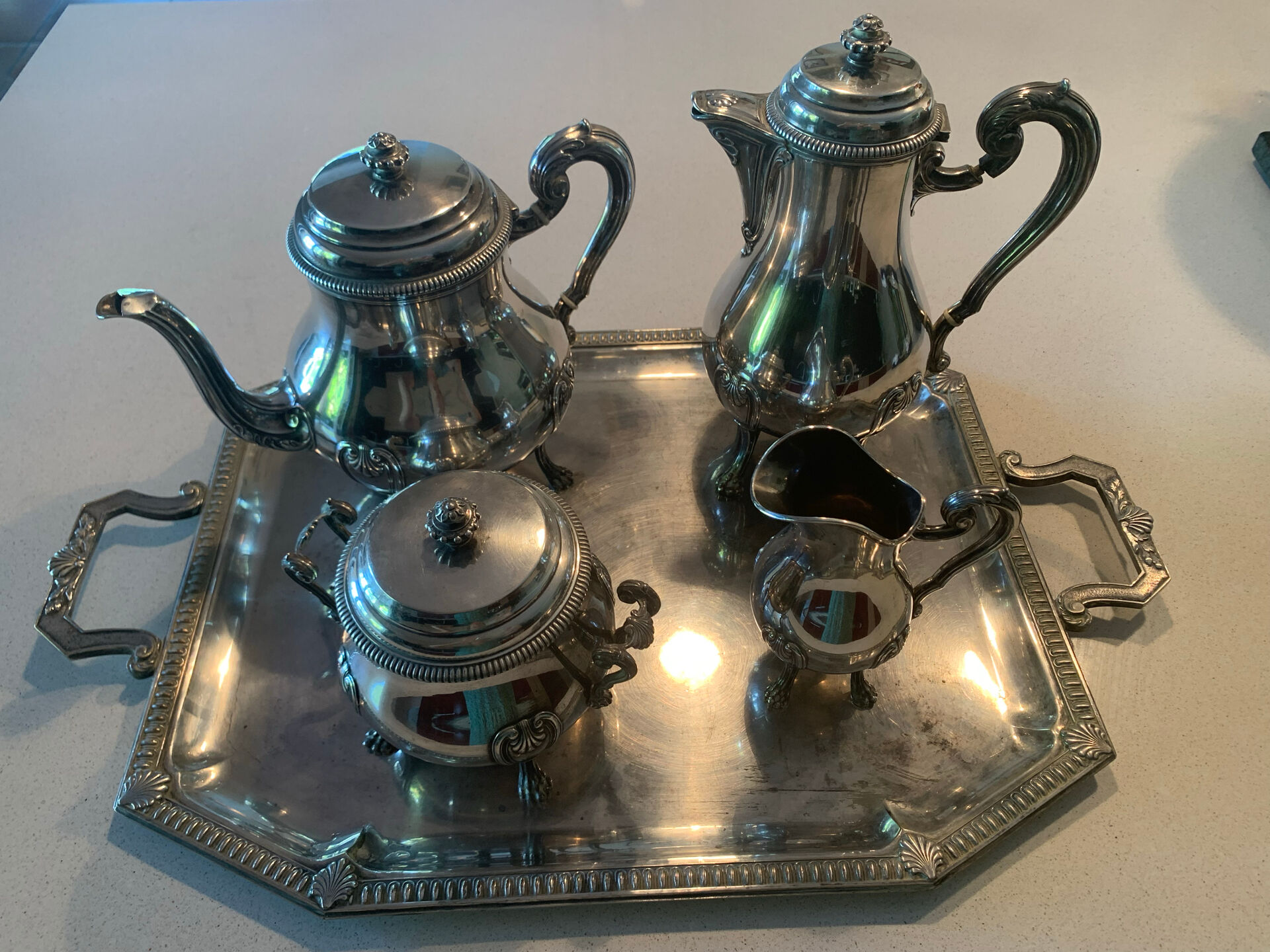 Service thé/café argent