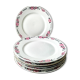 6 Art Deco porcelain dinner plates