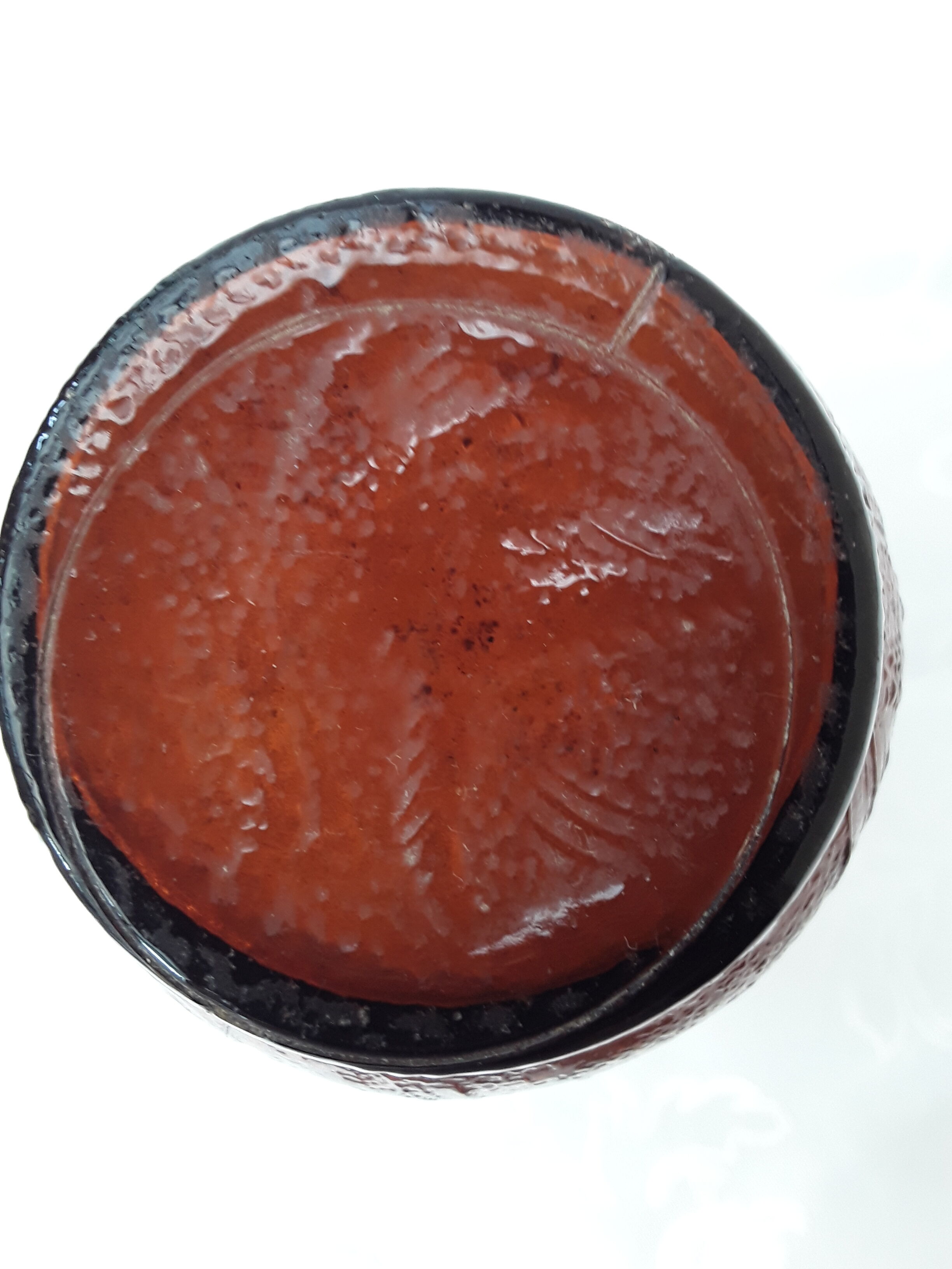 Henkel orange-brown glass vase