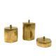 Set of 3 solid Brass boxes , De Falco Italy 1970s