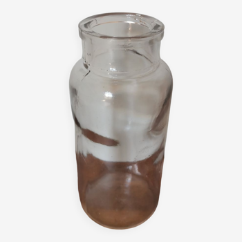 Vintage EH pharmacy molded glass jar