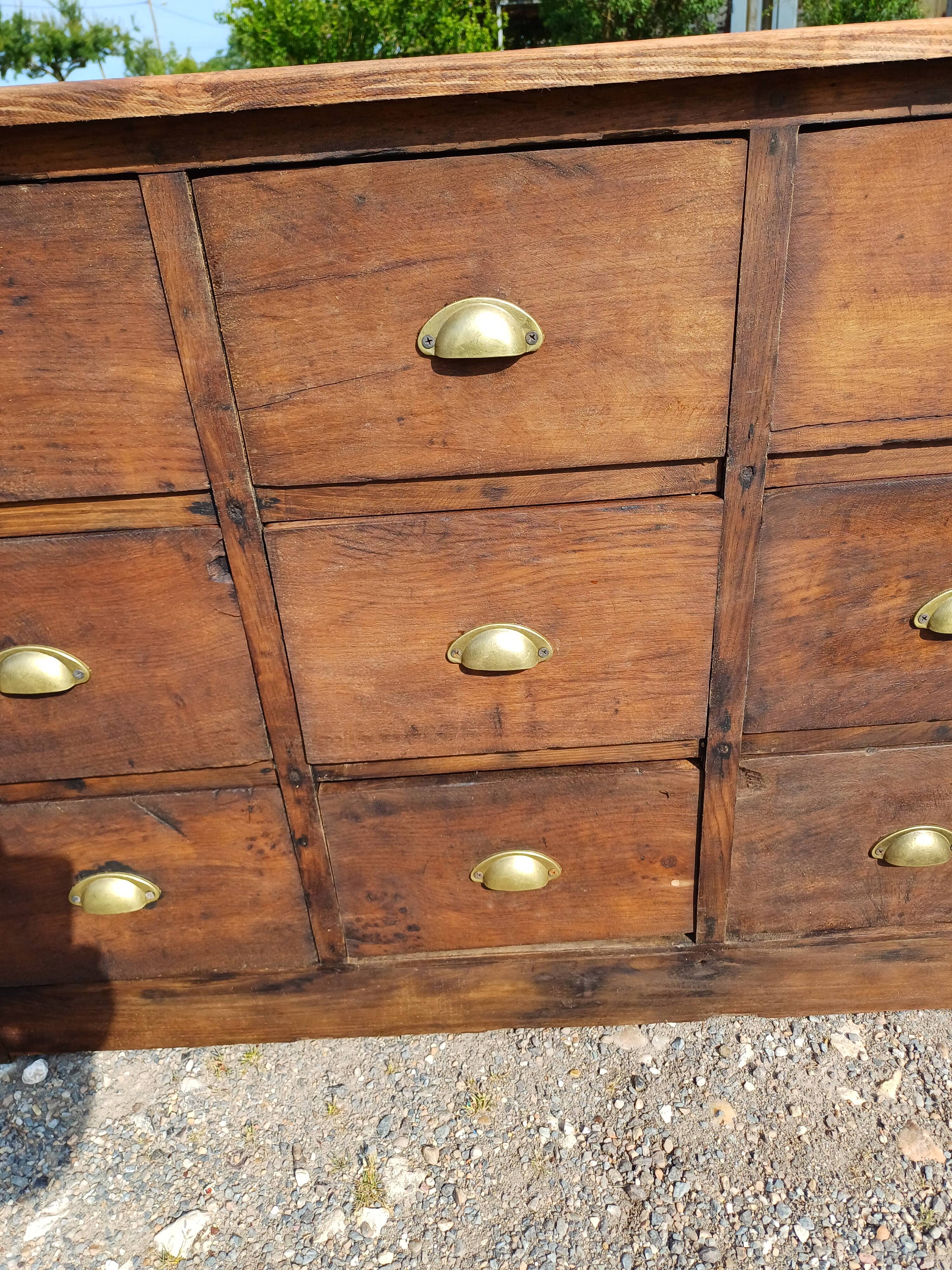 Wooden trade furniture 12 drawers hardware