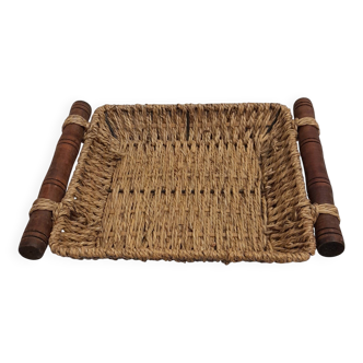 Woven basket, towel holder