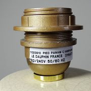 Cracked earthenware lamp Le Dauphin "Dynasty" Panama vintage 80s-90s
