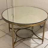 Round coffee table vintage mirror