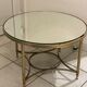 Table basse ronde miroir vintage