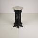 Orientalist Cast Iron side table with Marble Top, late 19th Century