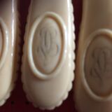 10 Ivory Handled Knives Monogram