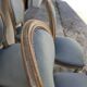 Set of 6 Louis XVI style chairs with antique patinated medallion