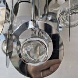 Vintage Pendant • Oscar Torlasco • Stilkronen • Glass & Steel • Murano • Space Age • 1970