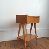 Vintage bedside table compass foot