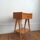 Vintage bedside table compass foot