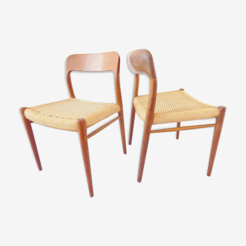 Paire de chaises Niels Möller modèle 75