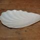 Paris white porcelain bowl, shell butter dish