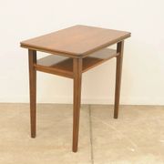 Mid-century walnut coffee table, wooden living room table, 1950s