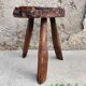 Tabouret brutaliste Art populaire français 1950