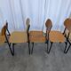 Set of 7 Vintage Industrial School Chairs / STOL Kamnik 1970s Yugoslavia
