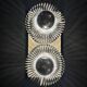 Double "spring" wall light Andréa Lazzari. Vintage.