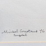 Michel constant. Watercolor on paper.