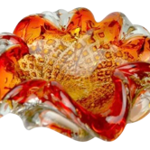 Deposit of orange and gold sommerso keys by seguso, murano glass, italy, 1970