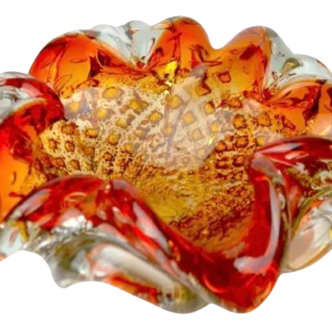 Deposit of orange and gold sommerso keys by seguso, murano glass, italy, 1970
