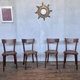 Series of 4 parisian bistro chairs troquet style baumann, fischel, kohn, lutherma
