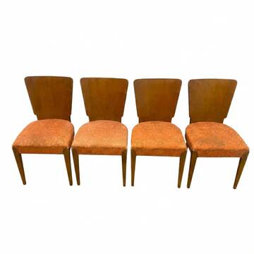 Set of 4 Chairs, Jindřich Halabala, 1960s, Czechoslovakia