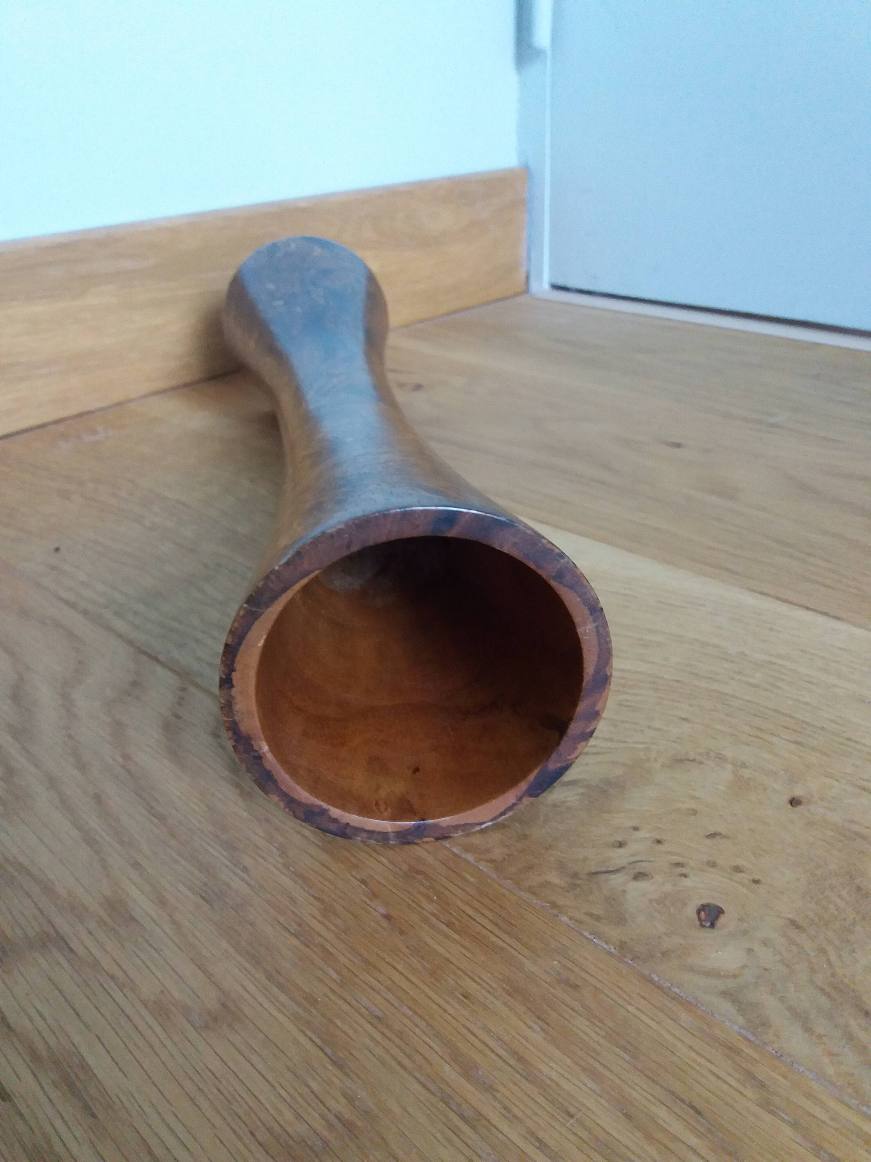 Diabolo vase in marbled lacquered wood Art Deco