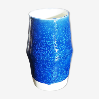 Vase bleu à pailette
