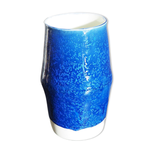 vase bleu à pailette