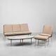 Three-Seater Sofa and Lounge Chair with Hocker by Hans Mitzlaff, Set of 3