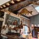 Large antique engraved and gilded wall mirror – Venetian style