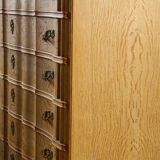 Vintage Mid-century Baroque Style Danish High Boy Brutalist Dresser 1960s