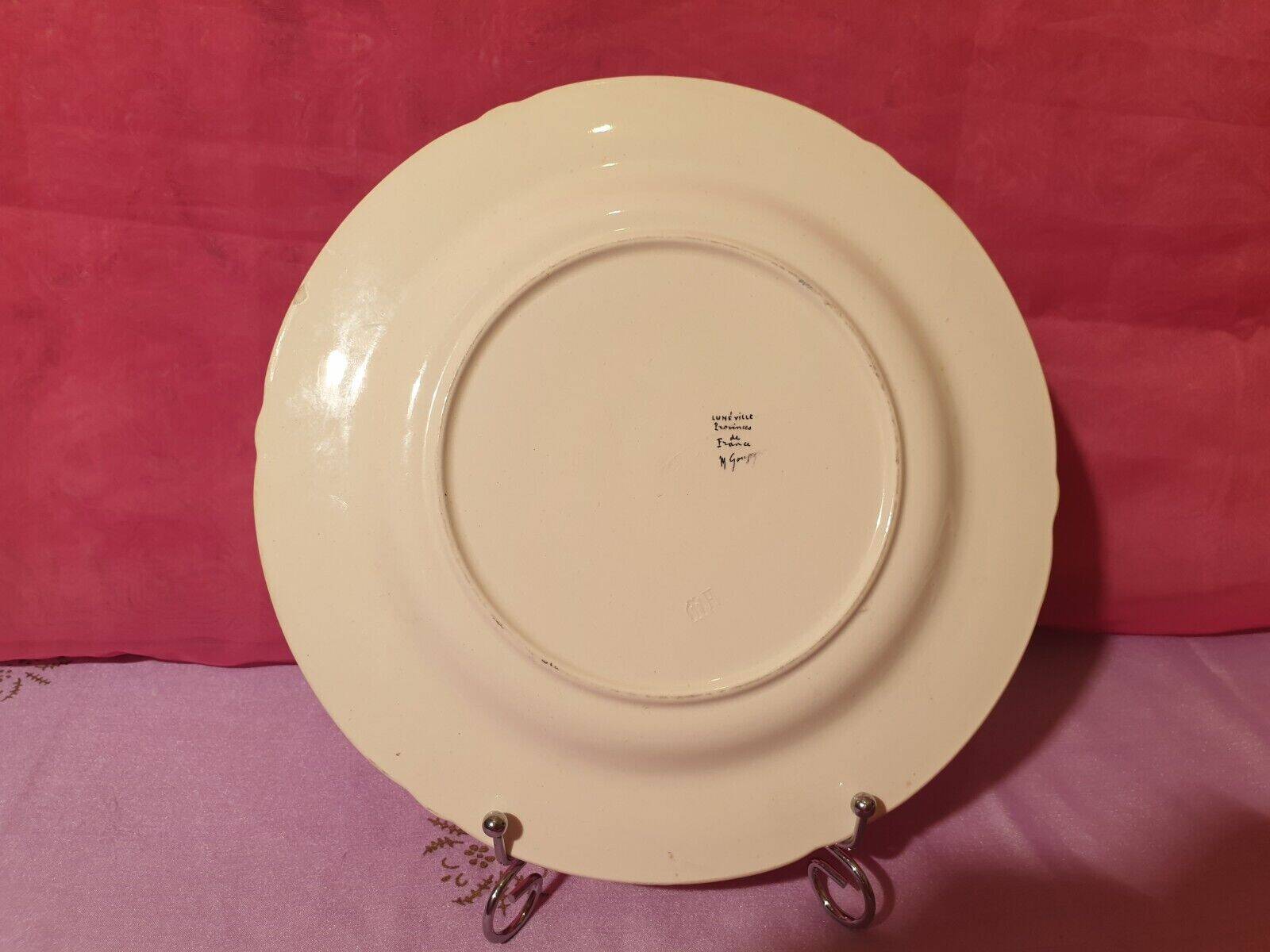 Lunéville Plate Provinces of France M Goupy Ref 2