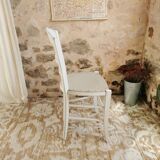 White patinated bistro chair