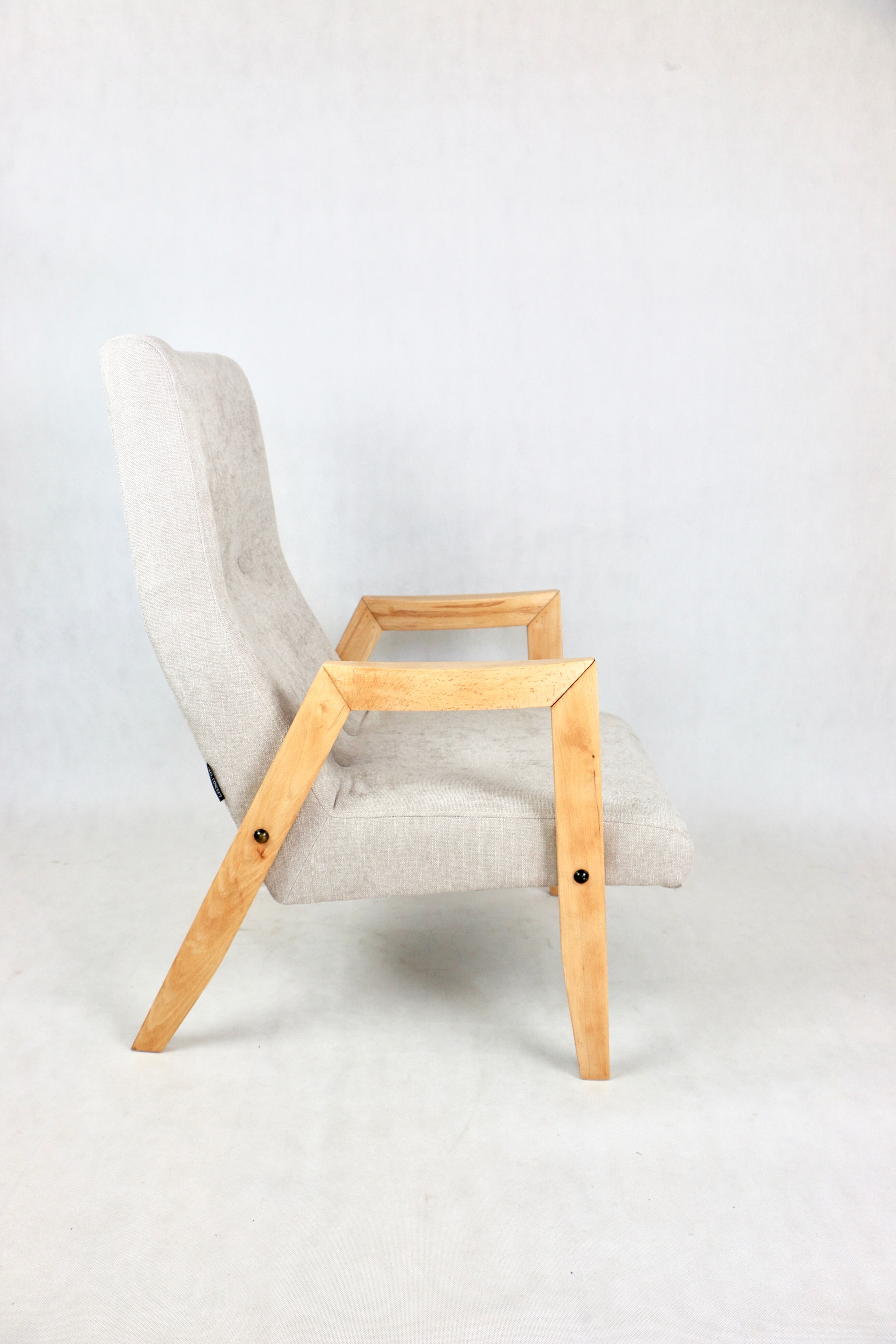 Beige danubio vintage design chair, 1970s