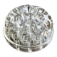 Vase pique-fleurs boule en verre épais à 19 trous France vintage